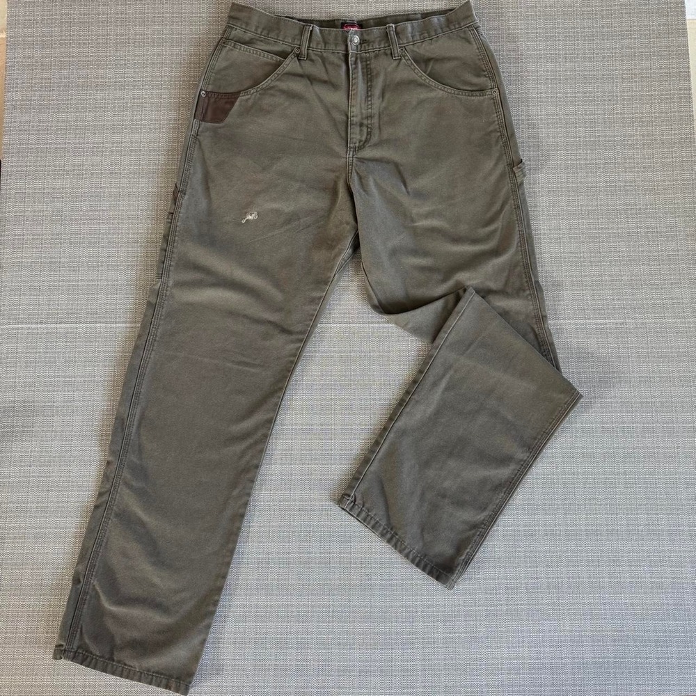 Wrangler Workwear Carpenter Green Pants Size 34 x 34